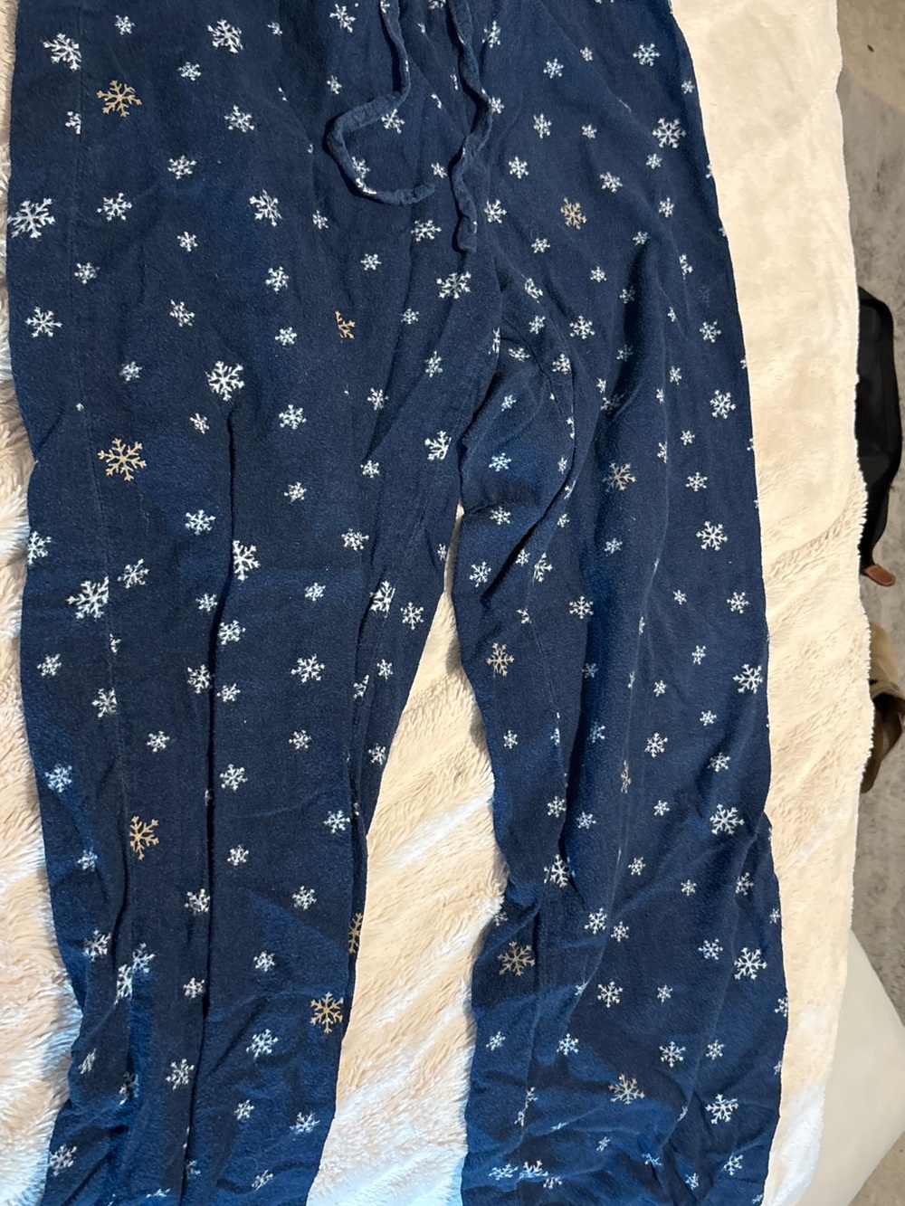 Love Navy and White Snowflake Lounge Pants
